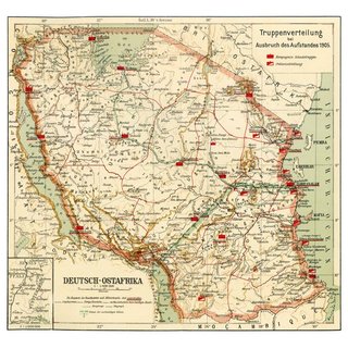 Deutsch-Ostafrika im Aufstand - Übersichtskarte