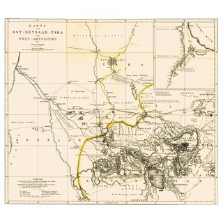 Reise in Nord-Ost Afrika, Tagebuch - bersichtkarte