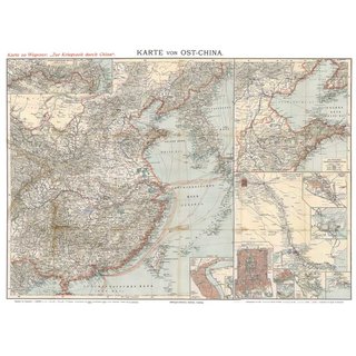 Zur Kriegszeit durch China 1900/1901 - Übersichtskarte
