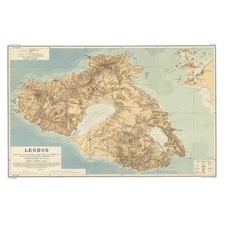 Die Antiken Baureste der Insel Lesbos - Übersichtskarte