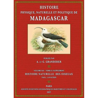 Histoire de Madagascar - Vol. 12.2: Oiseaux - Supplément